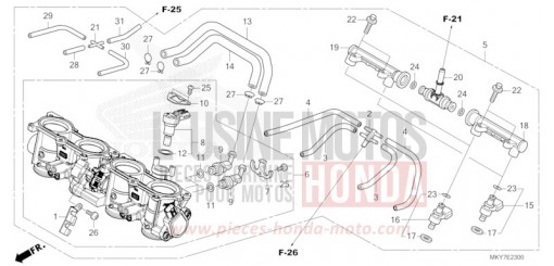 CORPS DE PAPILLON CBR650RAT de 2026